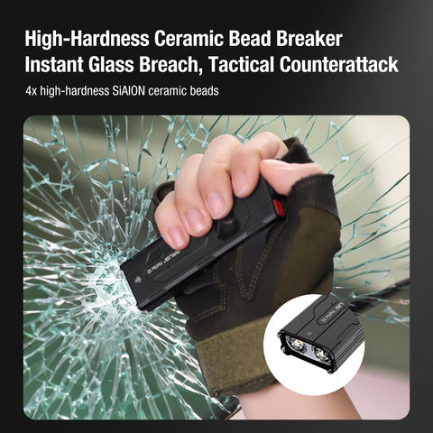 Klarus X2 Ceramic bezel for emergency glass-breaking situations