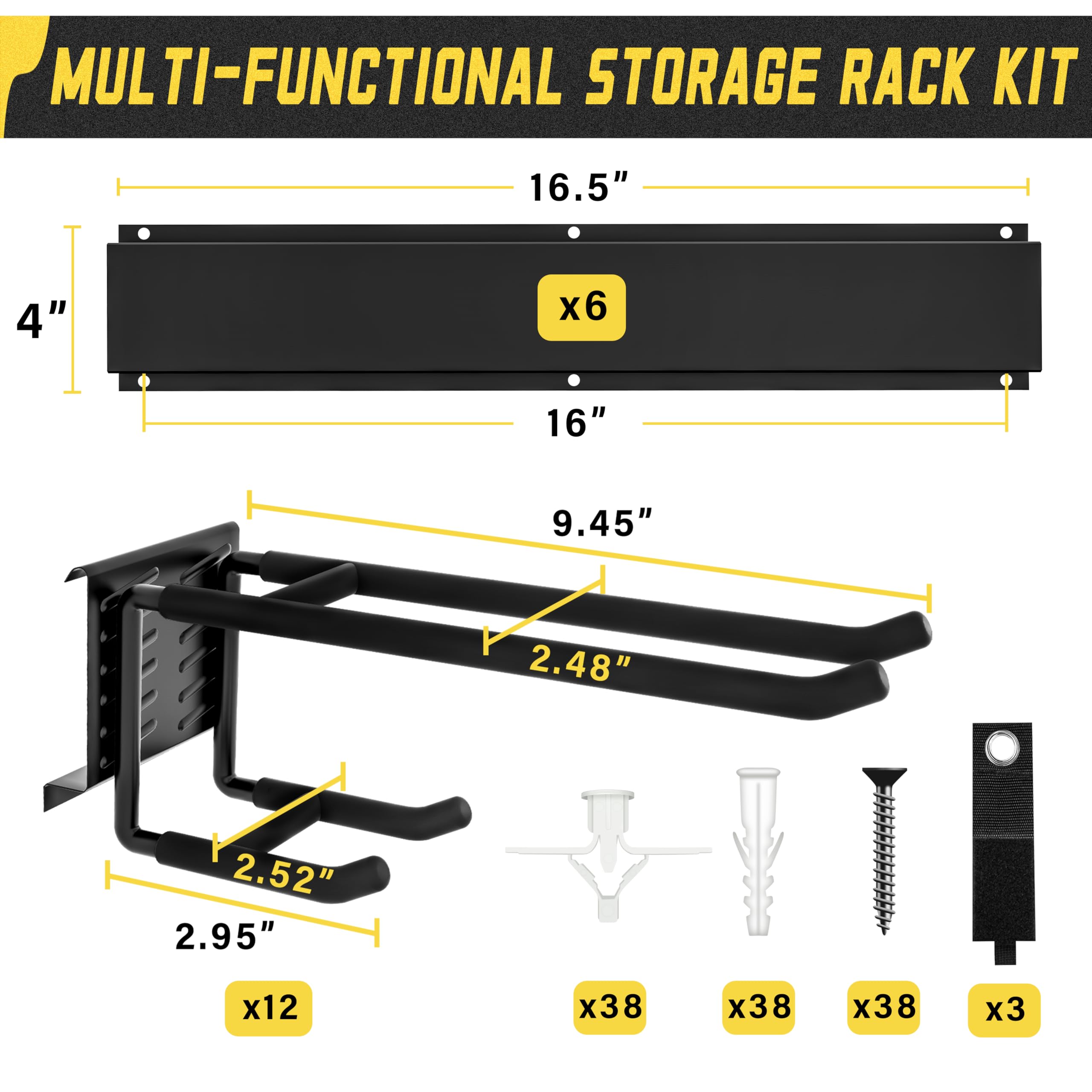 Klasit 1200 lbs capacity ensures sturdy tool storage when mounted.