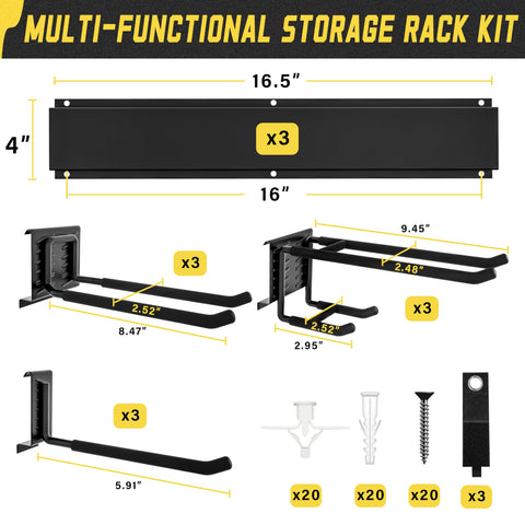 Klasit durable carbon steel design with rubber-coated hooks ensures secure tool hangs.