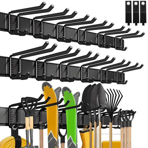 Klasit garage wall organizer spans 99 inches for expansive tool storage.
