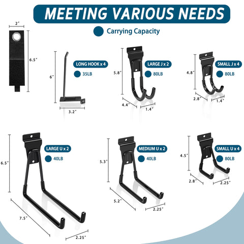 Klasit large U-hook closeup shows load-bearing capacity in busy spaces.