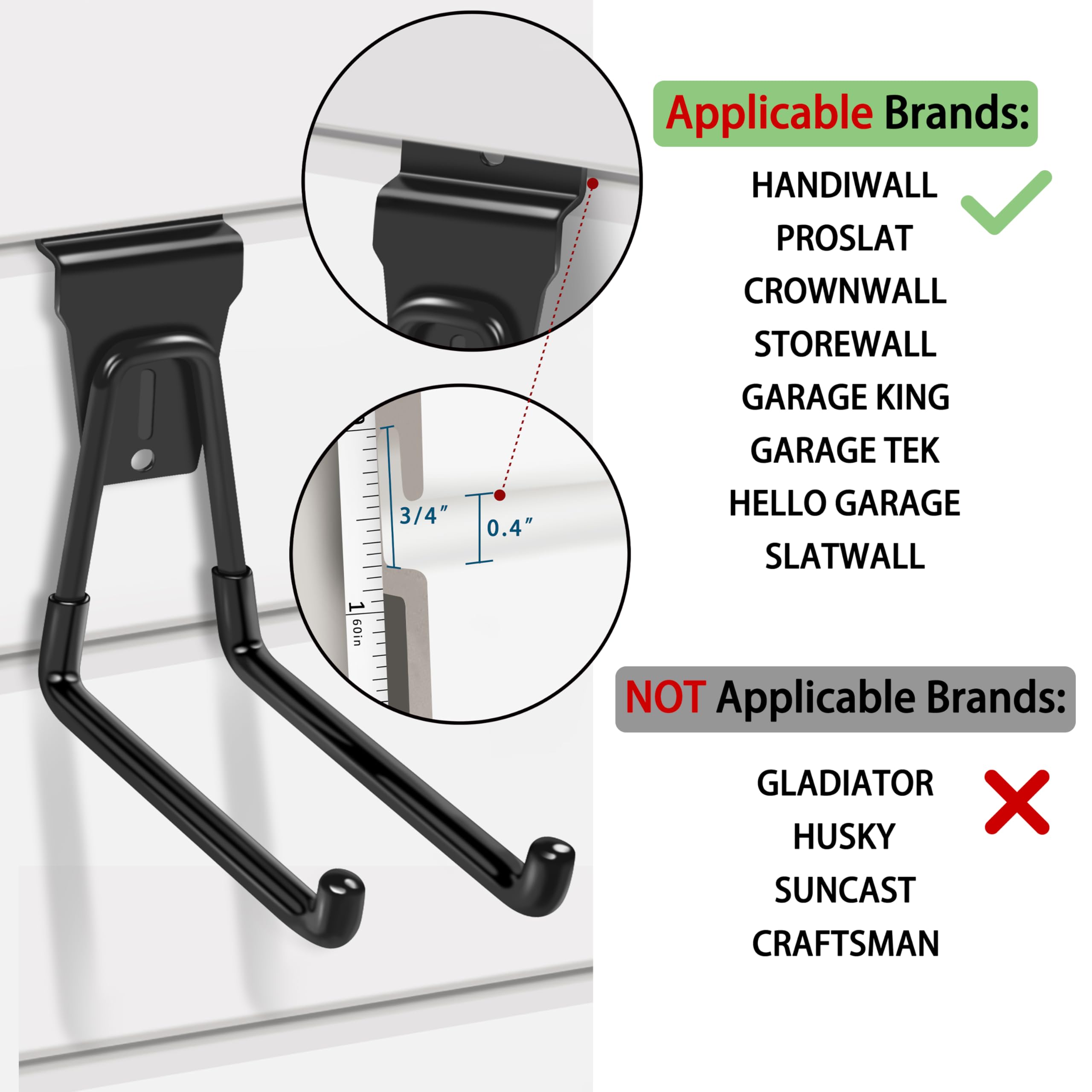 Klasit small U-hook closeup highlights durable steel construction and secure fit.