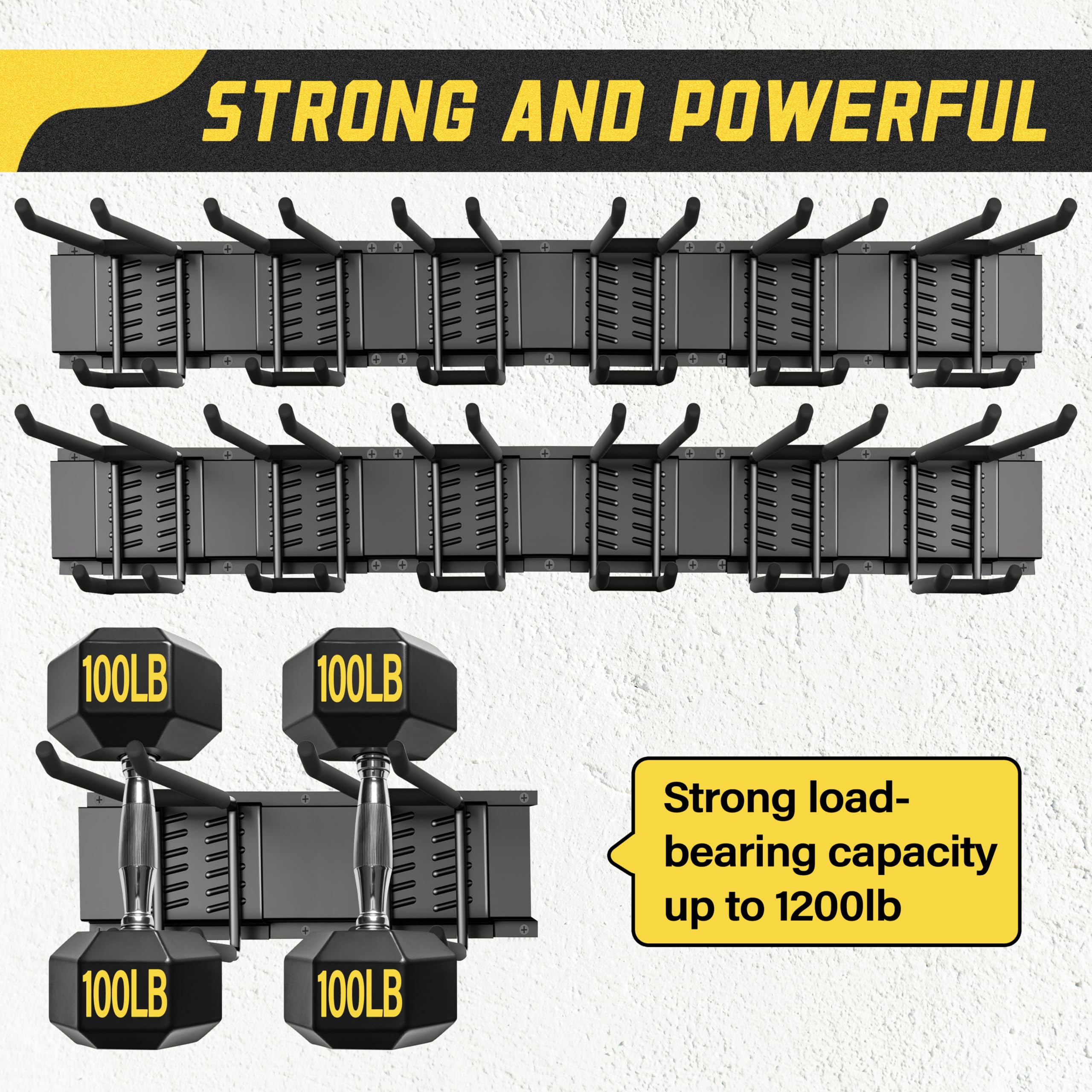 Klasit versatile storage for garden tools, hoses, and sports gear.