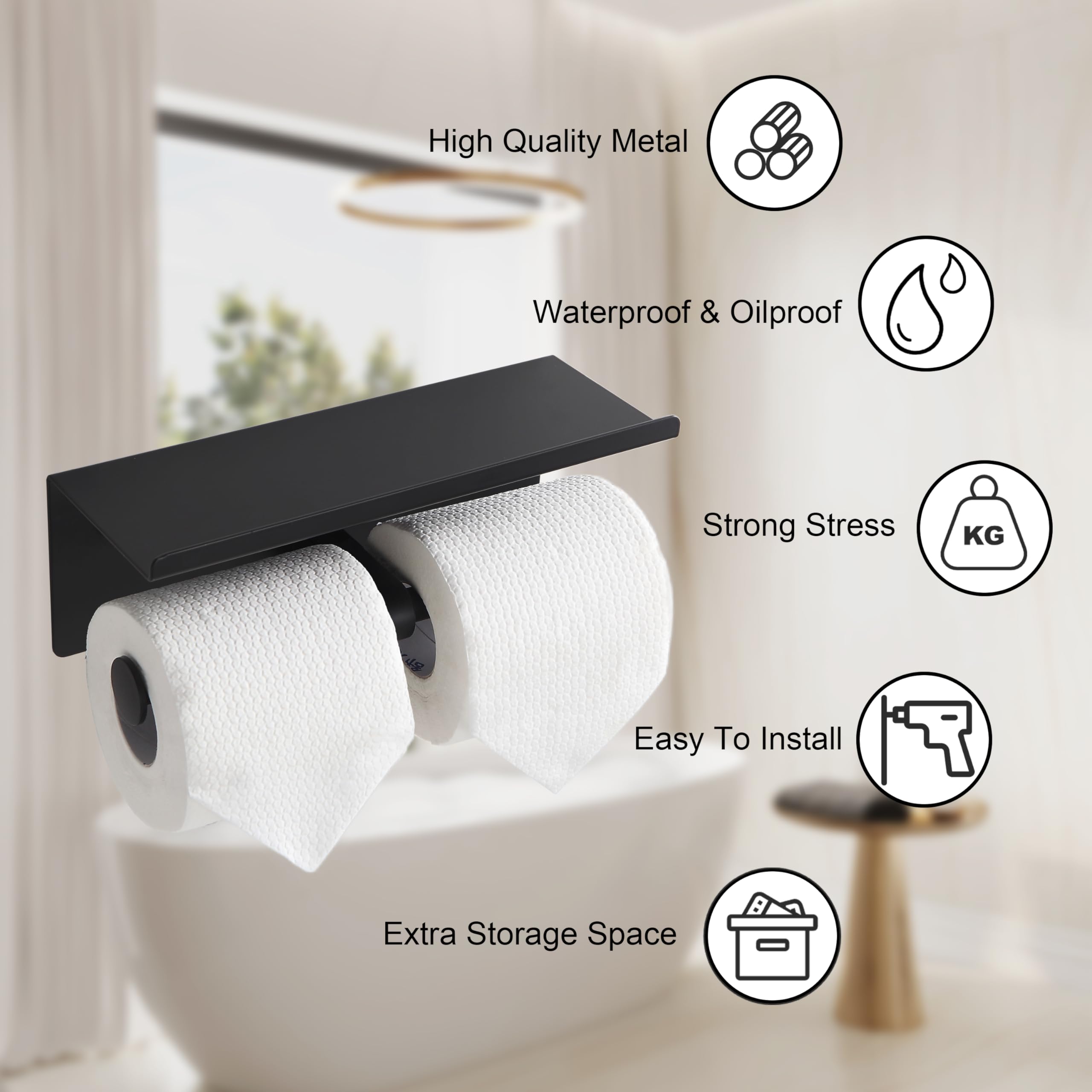 KLDKLD matte black finish adds contemporary style to any bathroom