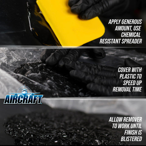 KLEAN-STRIP baked enamel removal on panel reveals coating lift