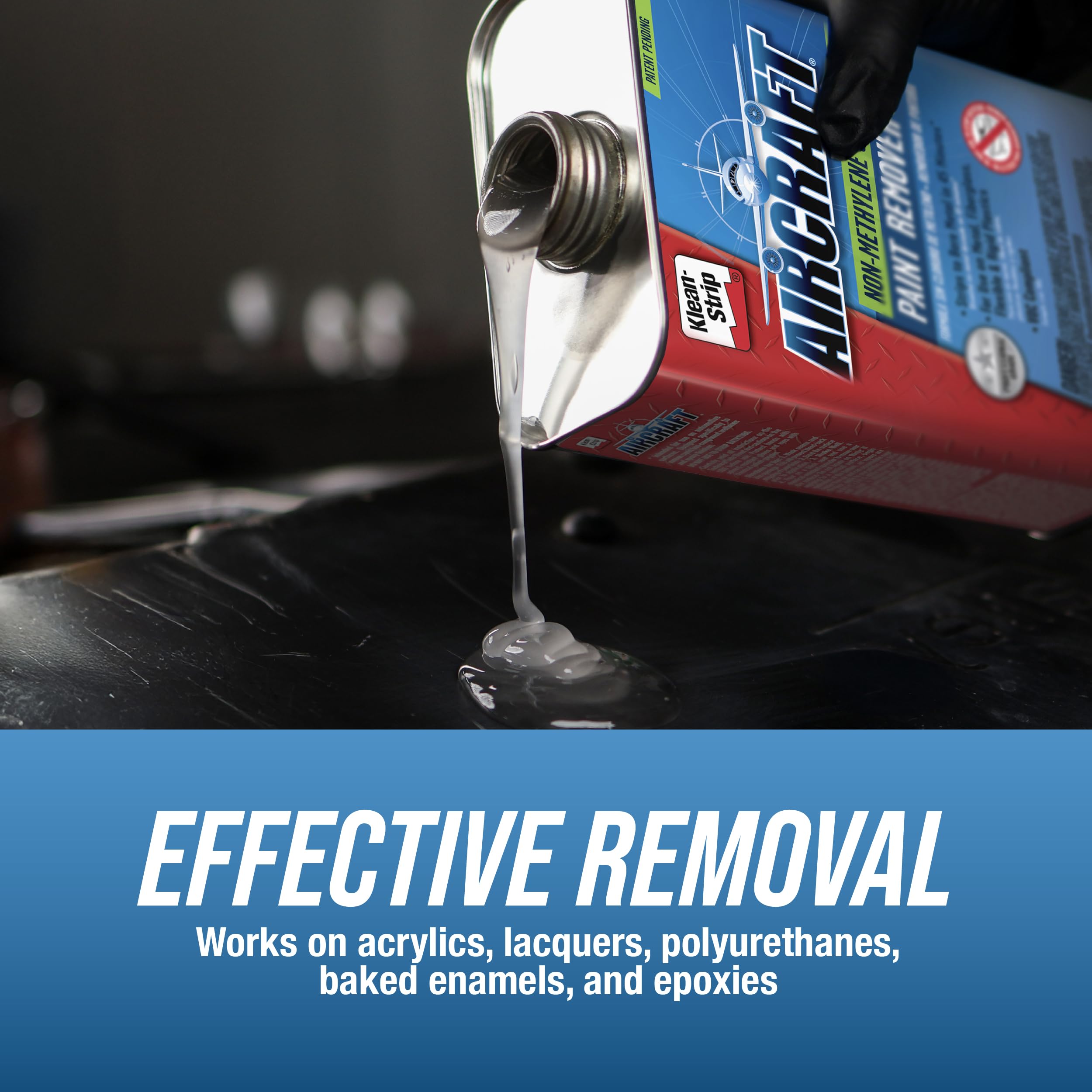 KLEAN-STRIP epoxy coating removal on automotive part in progress