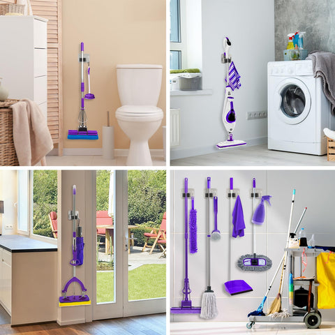 KLEBV versatile hanger suitable for mops, brooms, umbrellas, and small tools.