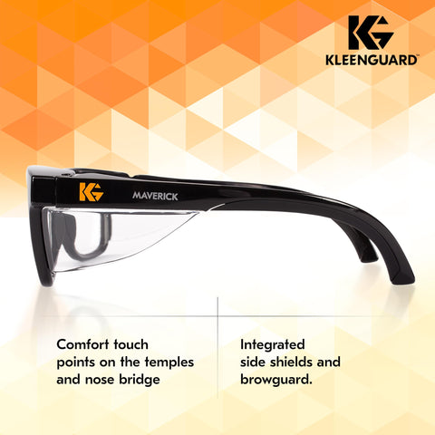 Maverick side shields and browguard add protective coverage during tasks.