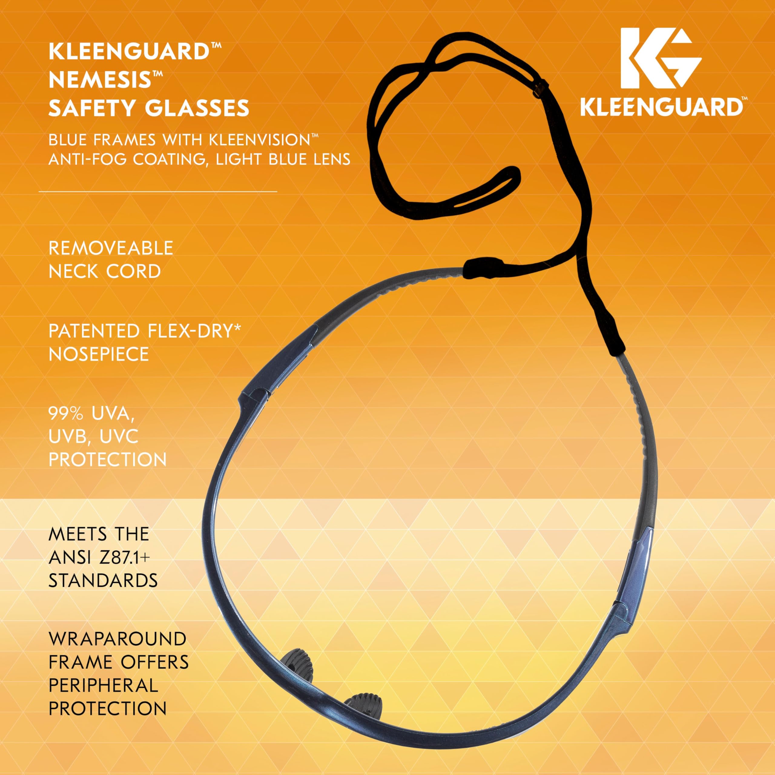 KleenGuard Nemesis ANSI Z87.1+ compliant eyewear for professional protection.
