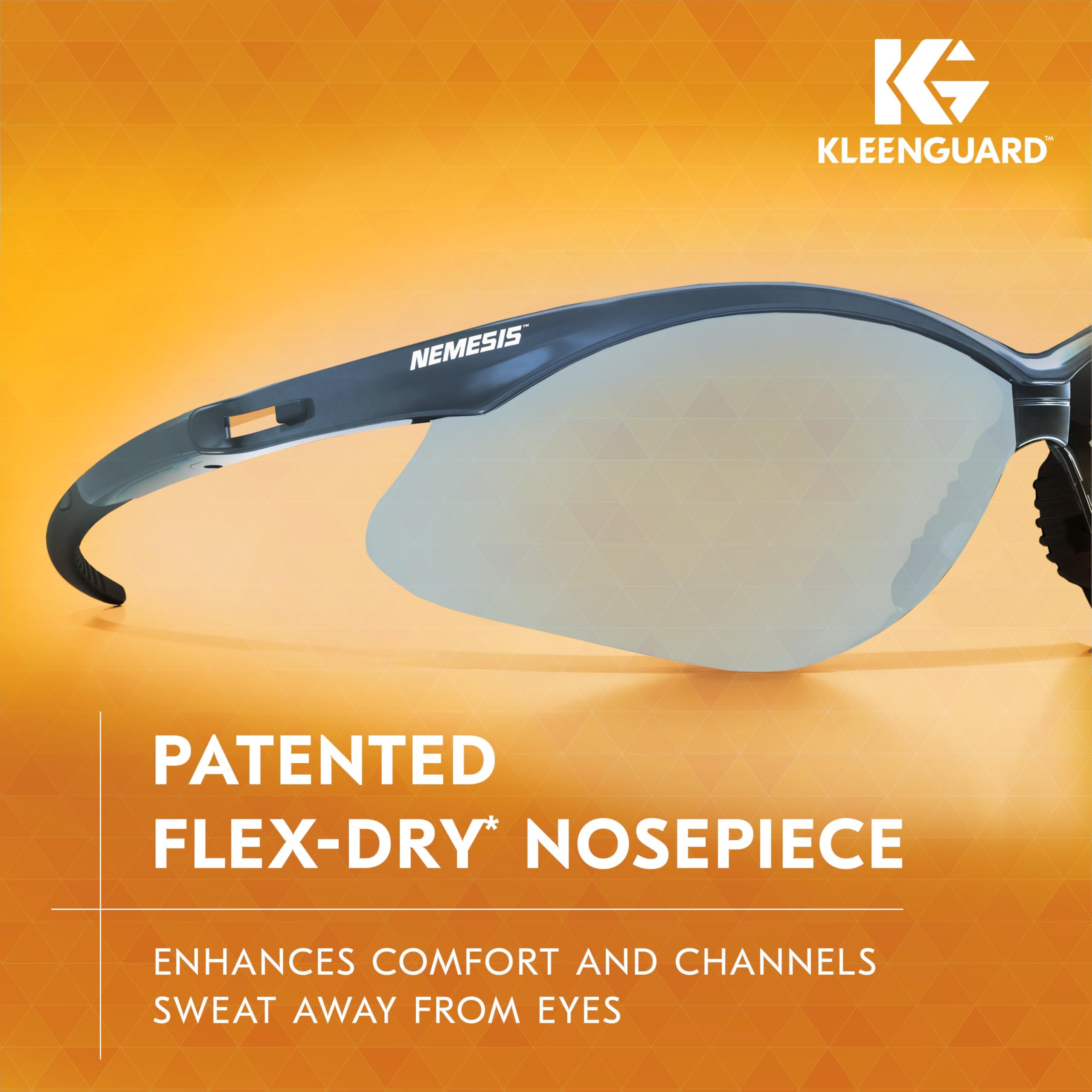 KleenGuard Nemesis base curve 8 design for secure, comfortable fit.