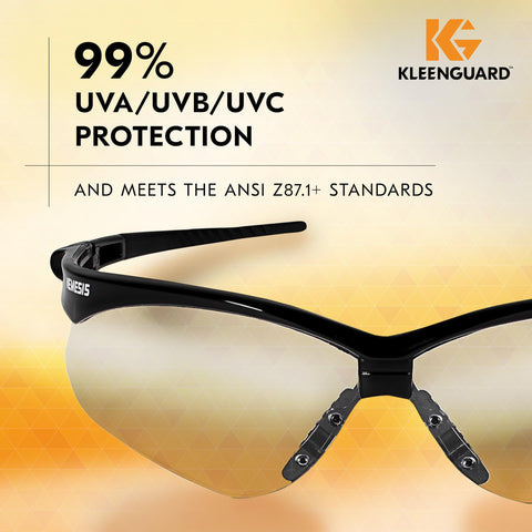 KleenGuard Nemesis neck-cord keeps glasses secure and ready.