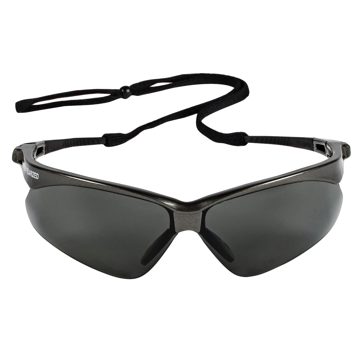 KleenGuard Nemesis polarized safety glasses with smoke lenses for glare reduction on outdoor jobs