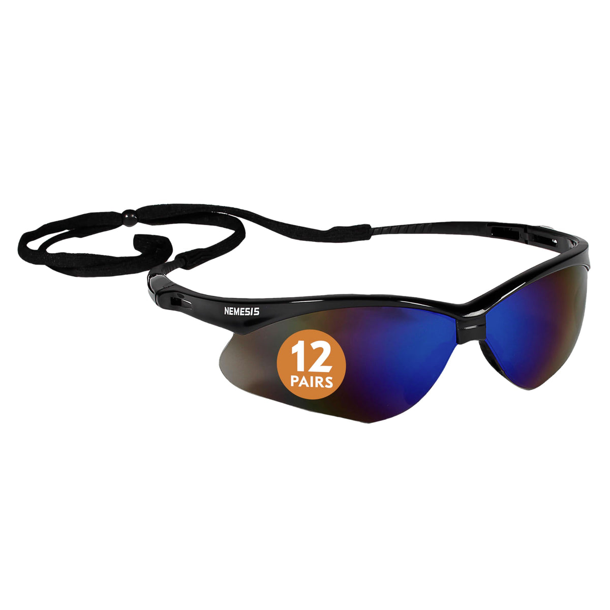 KLEENGUARD Nemesis with blue mirror lenses for glare reduction