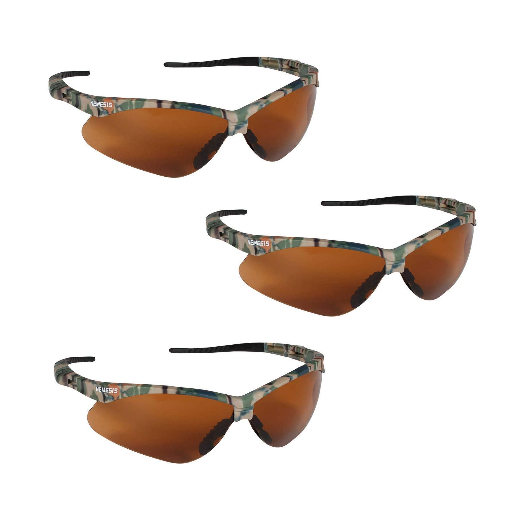 Kleenguard Nemesis safety glasses with camo frame offer stylish protection for work.
