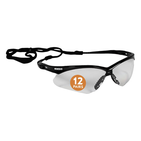 KleenGuard Nemesis safety glasses with clear lenses for daily eye protection.