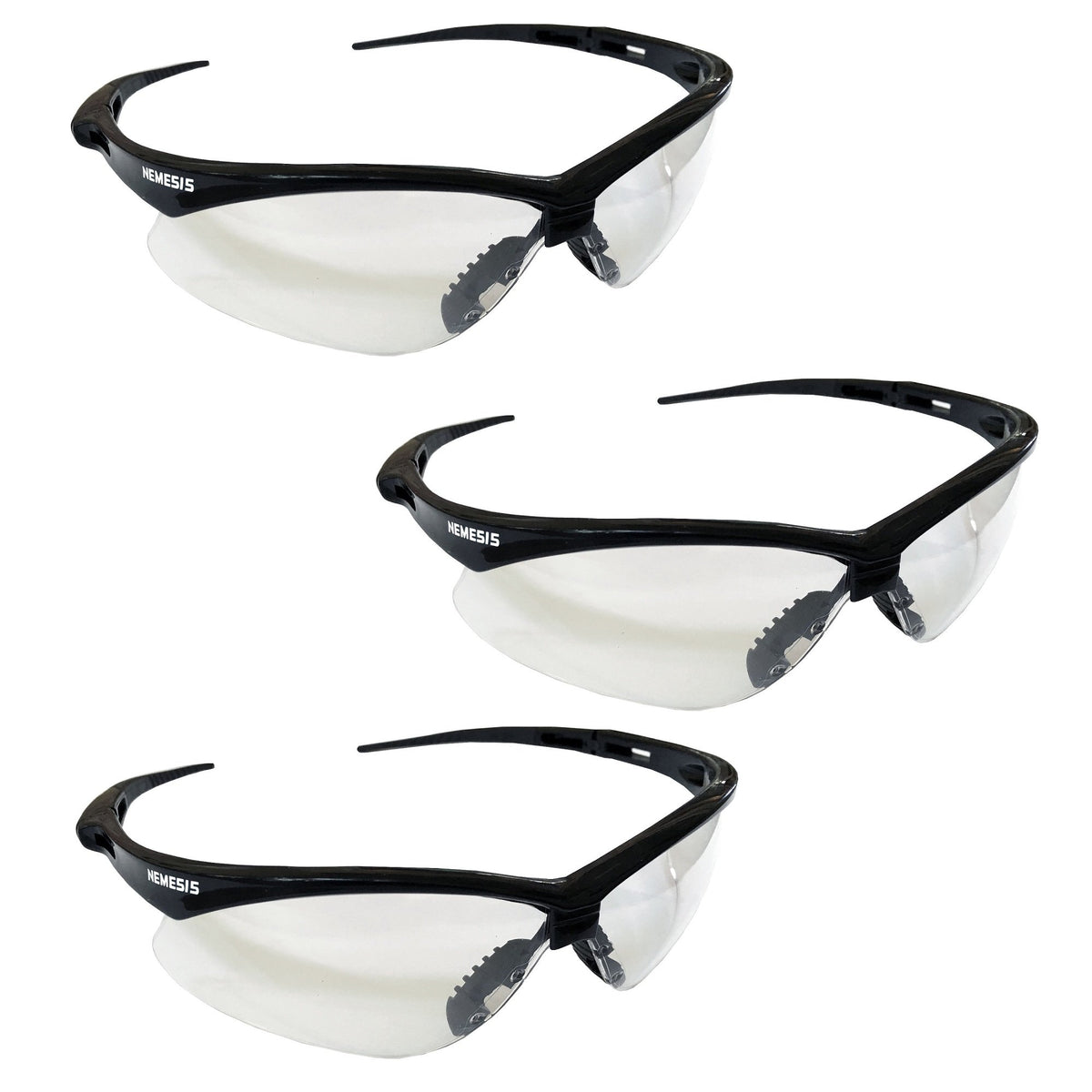 KLEENGUARD Nemesis safety glasses with clear lenses for indoor visibility