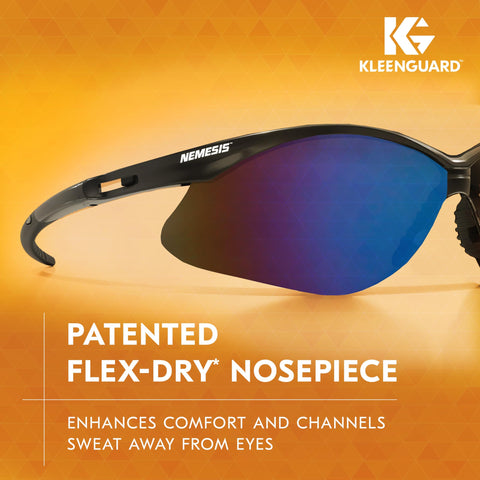 Soft touch temples provide comfortable all-day wear