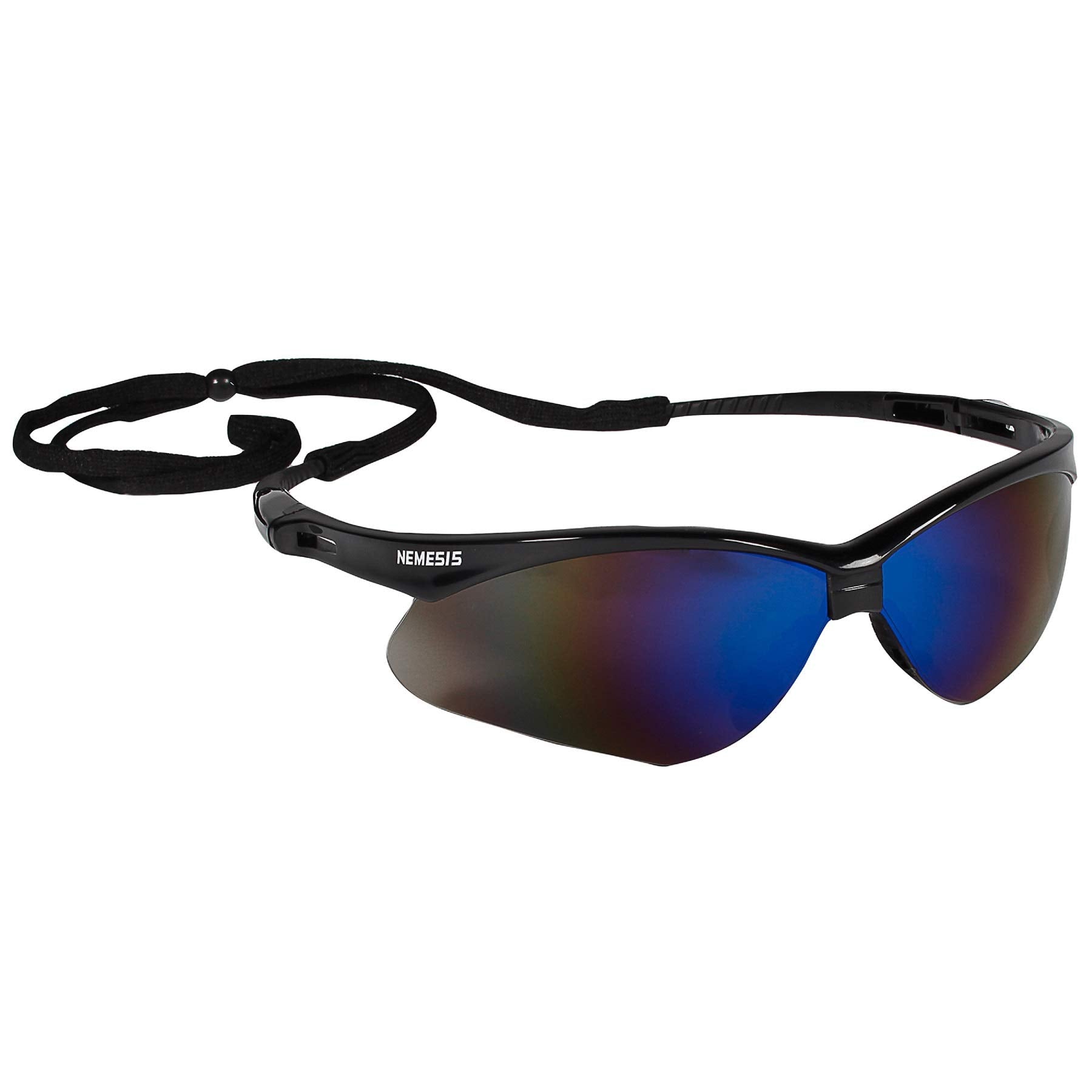 KleenGuard Nemesis safety glasses wraparound design for enhanced peripheral protection.