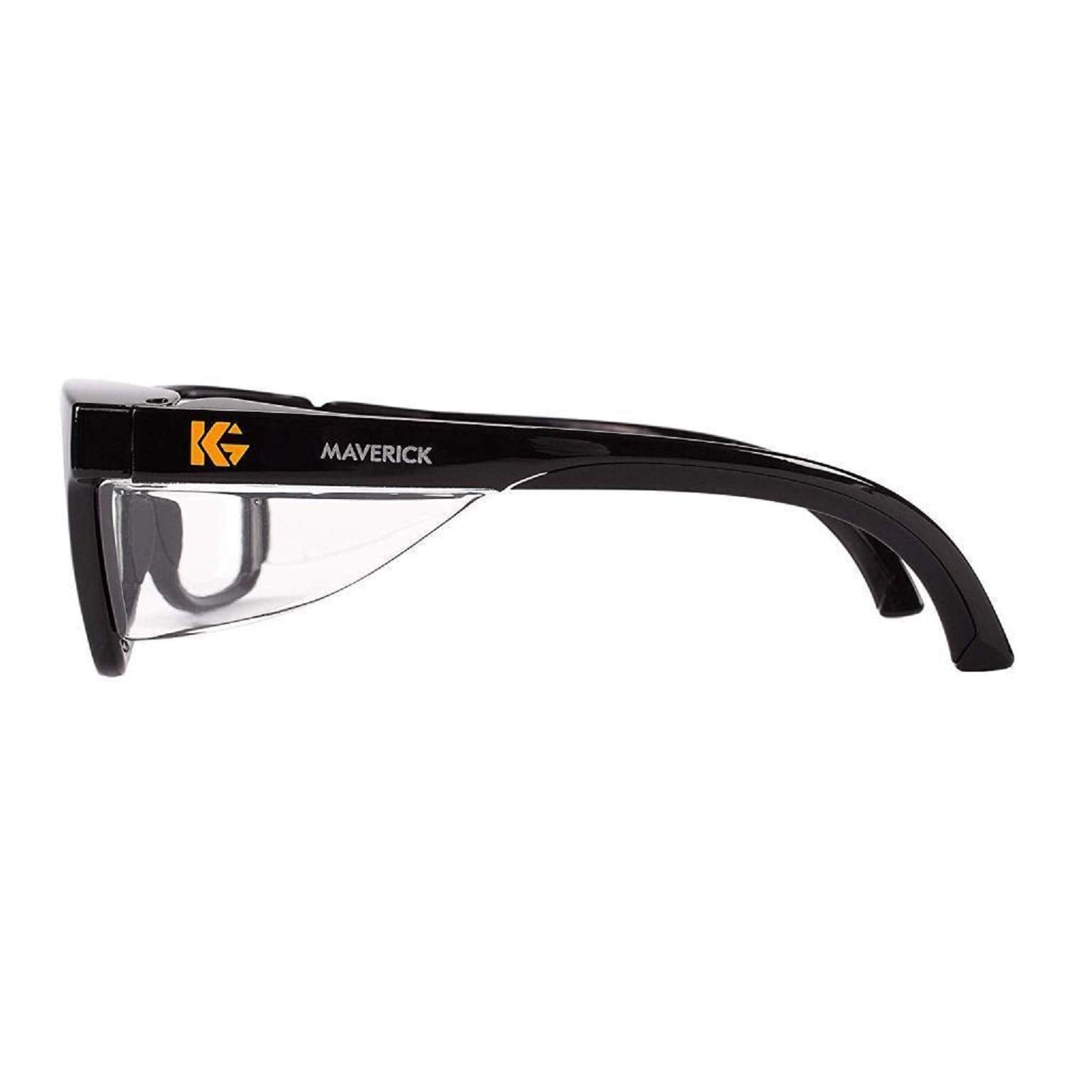 KLEENGUARD V30 Maverick safety glasses anti-fog coating close-up for clear vision.
