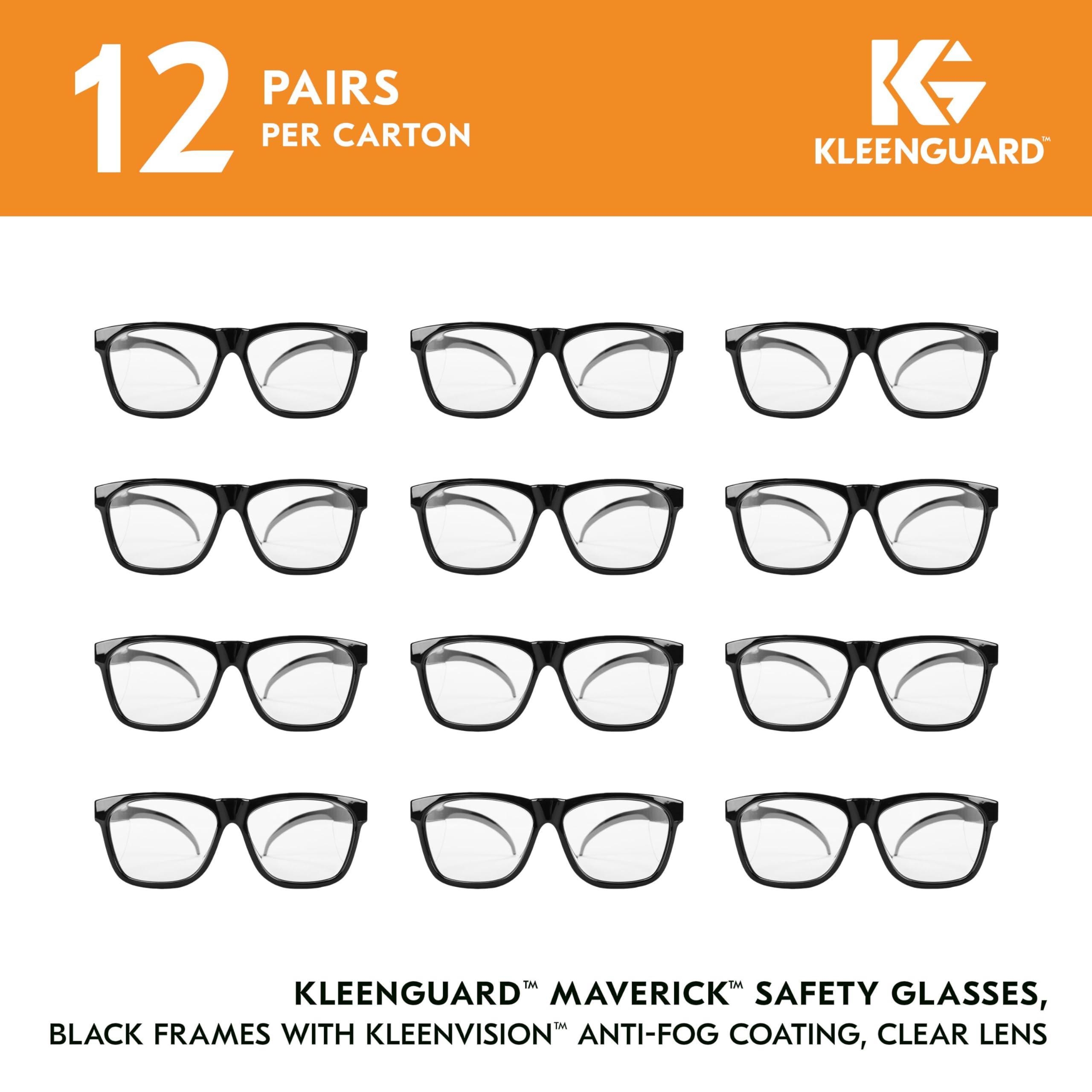 KleenVision anti-fog coating keeps lenses clear during long shifts.