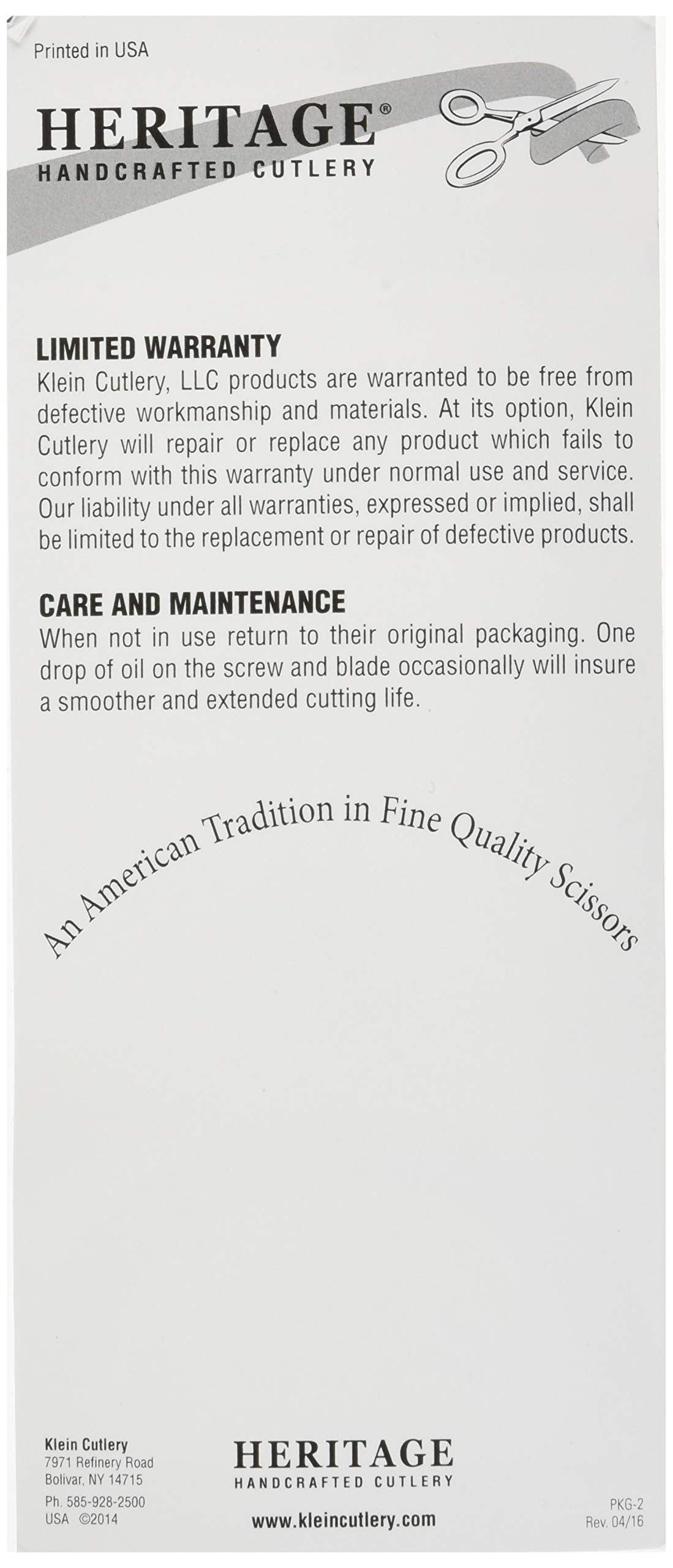 KLEIN CULTERY Heritage rag-quilting knife edges designed for clean, accurate stitches.