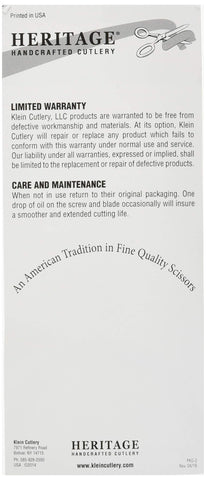 KLEIN CULTERY Heritage rag-quilting knife edges designed for clean, accurate stitches.