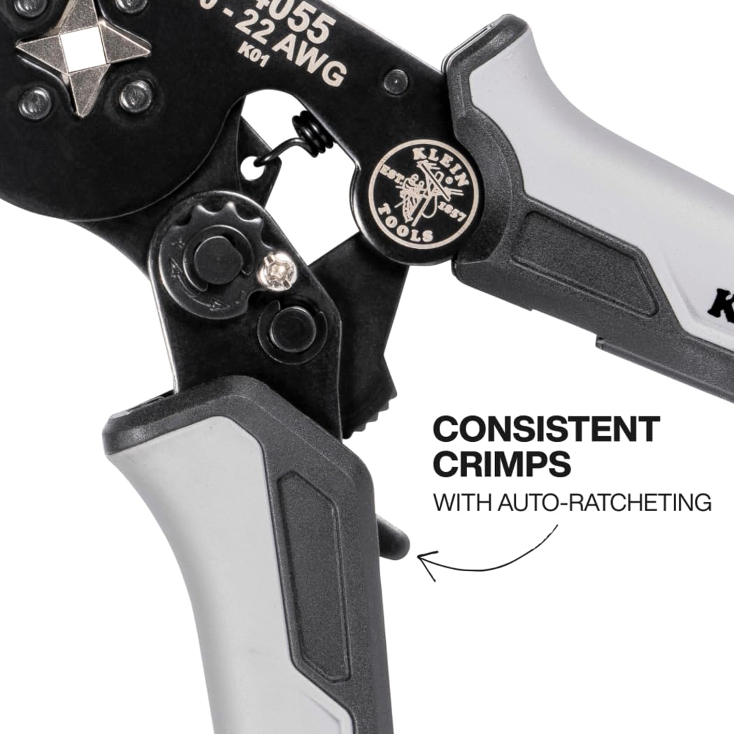 Klein Tools 10-22 AWG capacity supports multiple terminal sizes