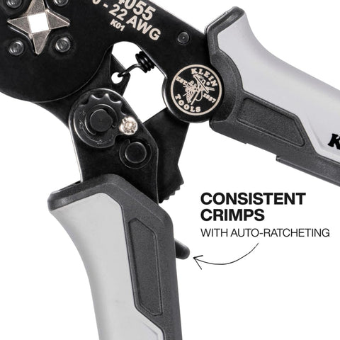 Klein Tools 10-22 AWG capacity supports multiple terminal sizes