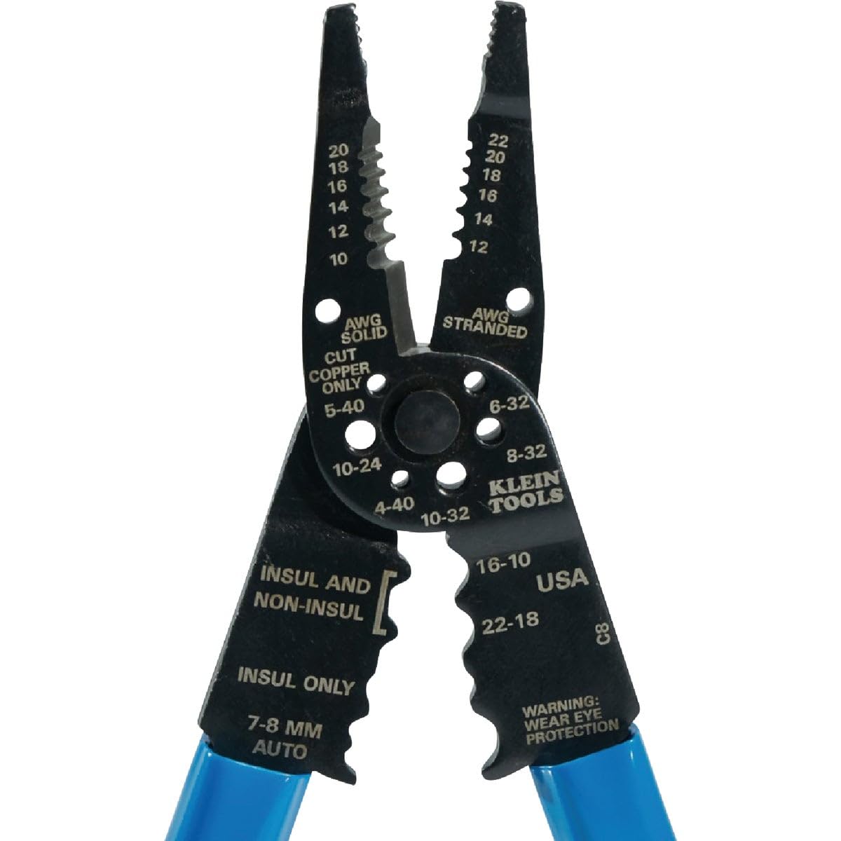Klein Tools 1010 made-in-usa stamp on handle indicating durable American-made build.
