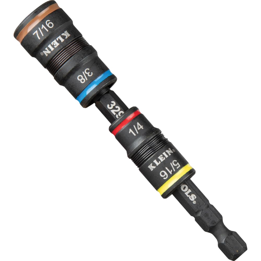 Klein Tools 12-in-1 impact stubby with flip sockets for versatility