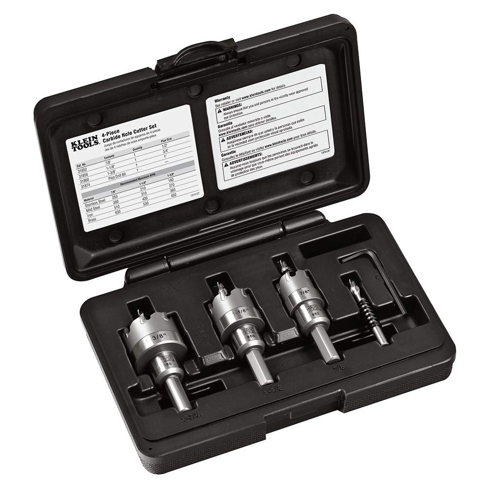 Klein Tools 31872 heavy-duty hole saw kit case keeps tools organized
