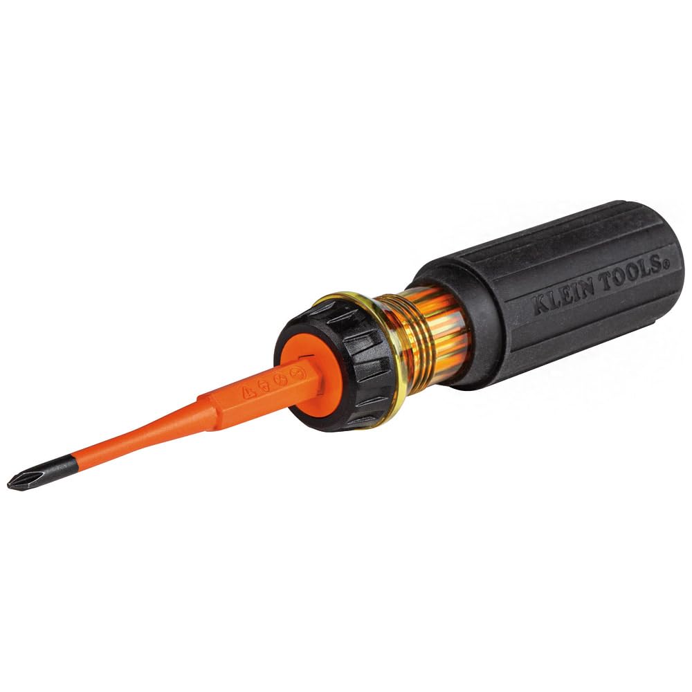 Klein Tools 32286 flip blade Phillips-1 end for versatile quick driving.