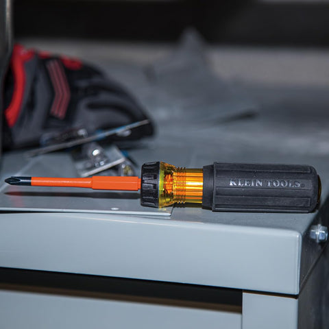 Klein Tools 32293 1000-volt insulation protects during wiring tasks.