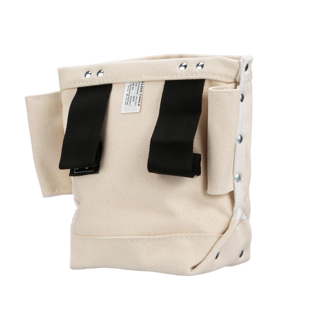 Klein Tools 5416 compact 5x10x9 inch bag keeps bolts organized on site.