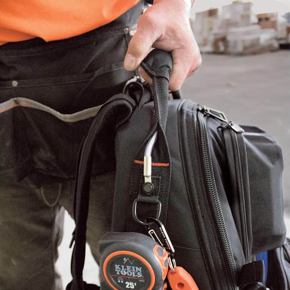 Hang hook feature on Klein Tools 55485 provides easy access on-site