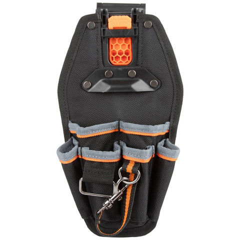 Klein Tools 55830MB MODbox pouch closeup highlights rugged 1680d fabric for durability.