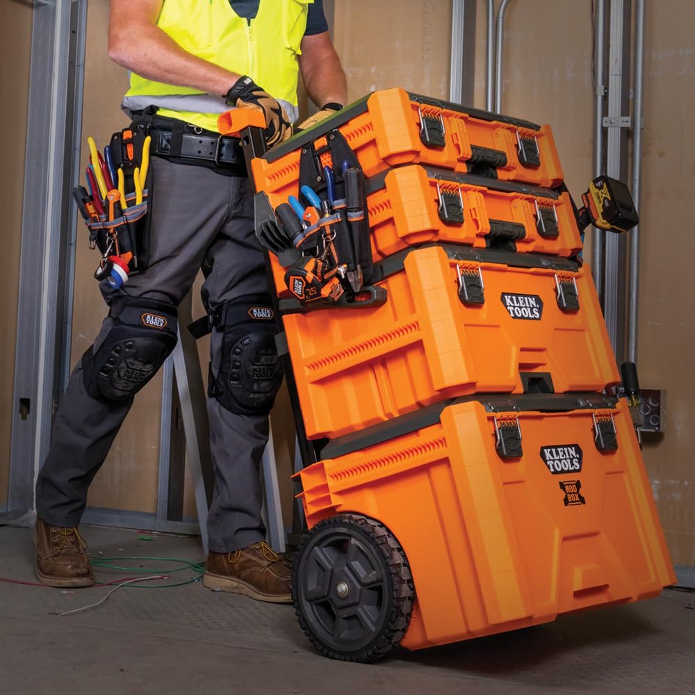 Klein Tools MODbox pouch six-pocket layout keeps essentials organized at a glance.