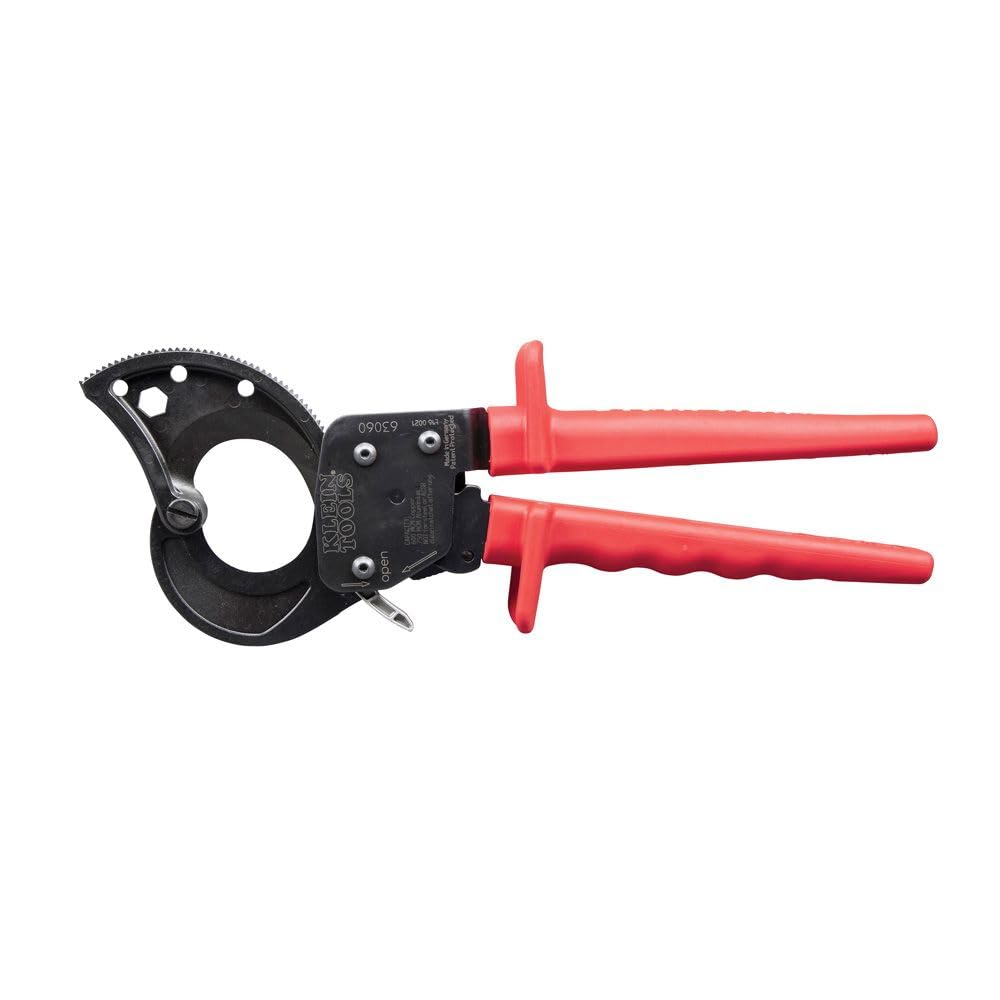 Klein Tools 63060 ratcheting cable cutter ready for large copper and aluminum cables