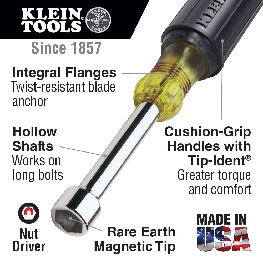 Klein Tools 647M hollow shafts enable long bolt work