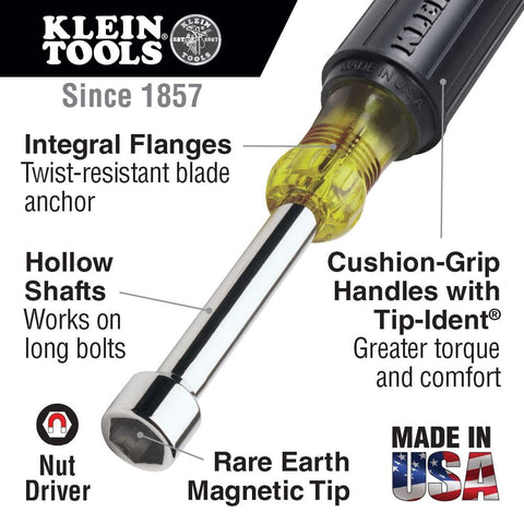 Klein Tools 647M hollow shafts enable long bolt work