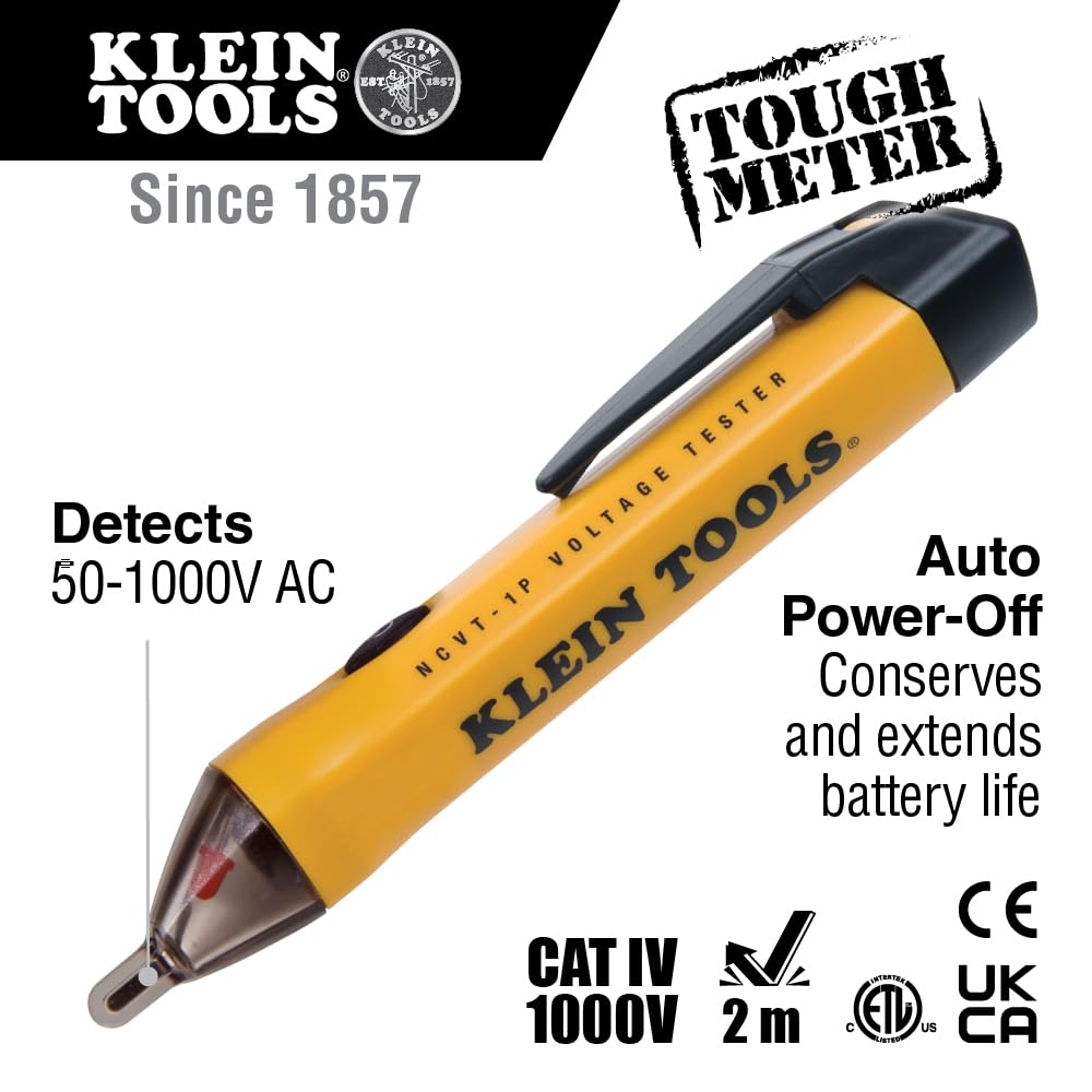 Klein Tools 69149P kit includes leads and batteries for immediate use.