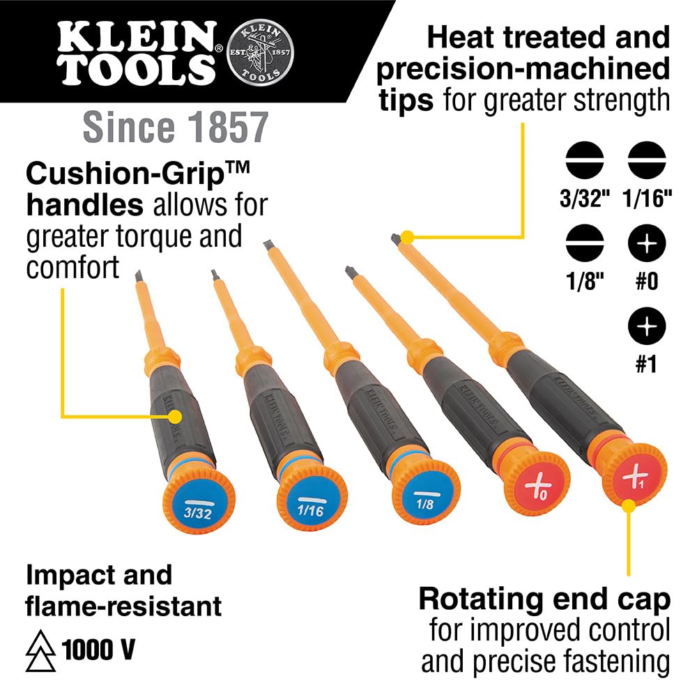Klein Tools 85615INS Phillips 1-tip for fine fastening in tight spaces