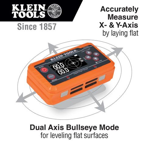 Klein Tools 935DAGL magnetic base enables hands-free setup on ferrous surfaces