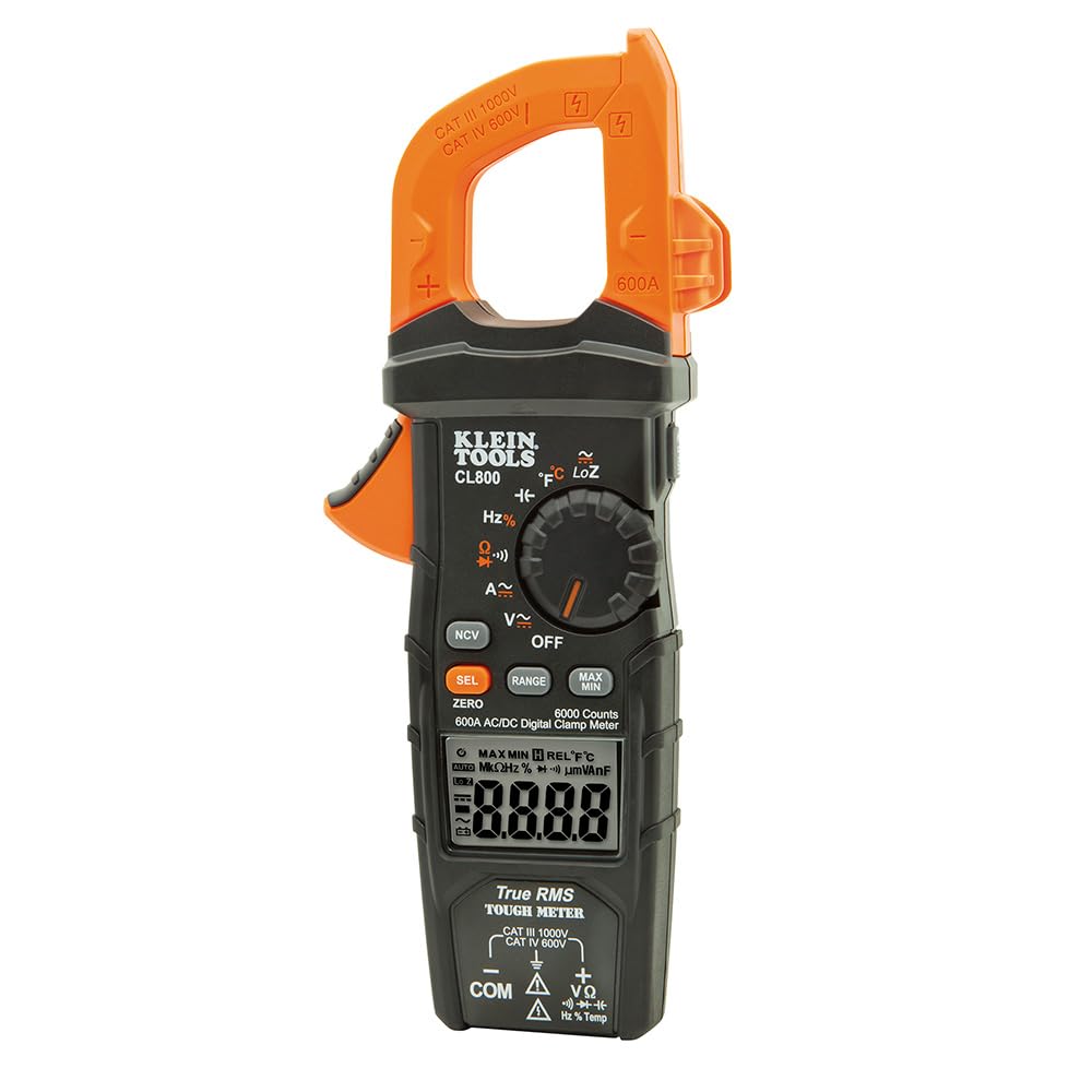 Klein Tools CL800 clamp jaws open and close for testing