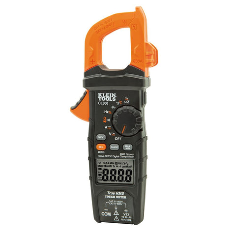 Klein Tools CL800 clamp jaws open and close for testing