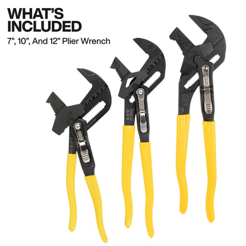 Klein Tools D53003KIT 10-inch plier wrench with parallel jaws for large fasteners