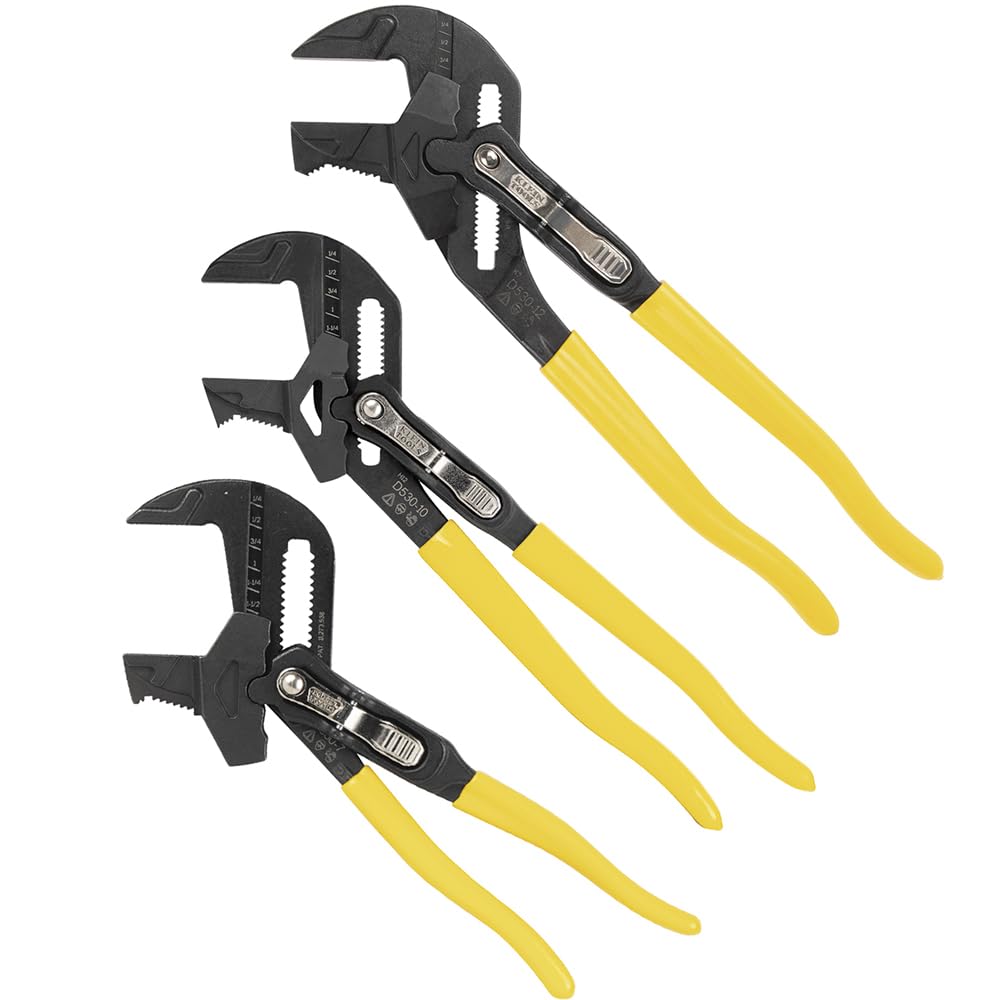 Klein Tools D53003KIT 7-inch plier wrench with parallel jaws for secure grip on nuts and bolts