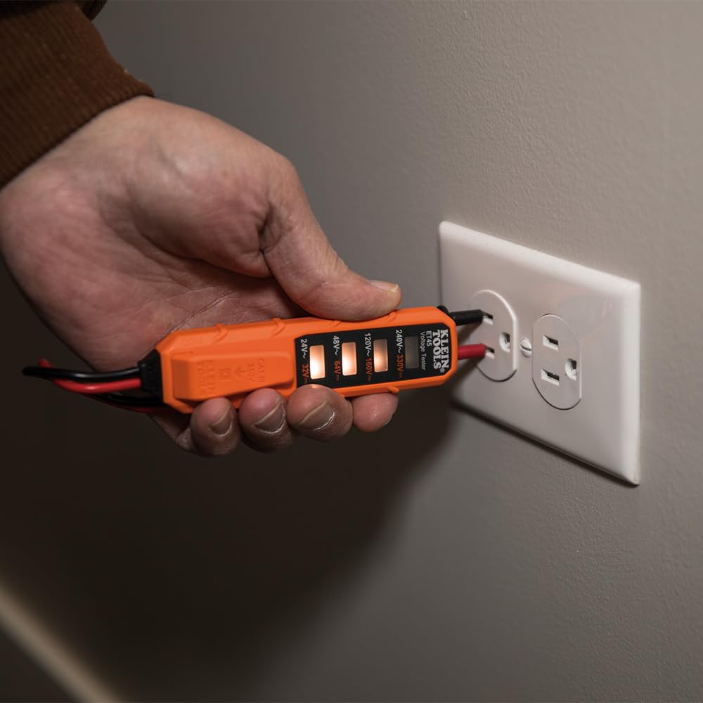 Klein Tools ET45 tester battery-free design simplifies use.