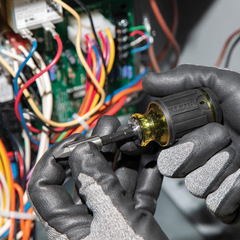 Klein Tools five-degree sweep for fast fastening in tight spots