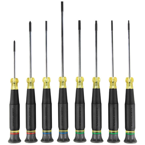 Klein Tools 85617 mini precision screwdriver set with flat tip 3-32 for delicate electronics